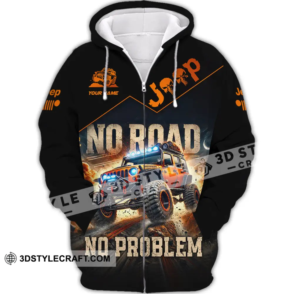 Unisex Shirt Custom Name Jeep Christmas Gift Zipper Hoodie / S T-Shirt