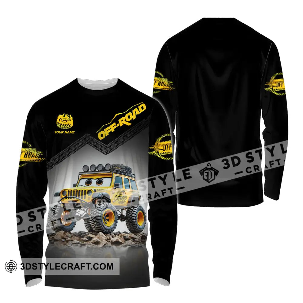 Unisex Shirt Custom Name Jeep Gift For Lover Long Sleeve / S T-Shirt