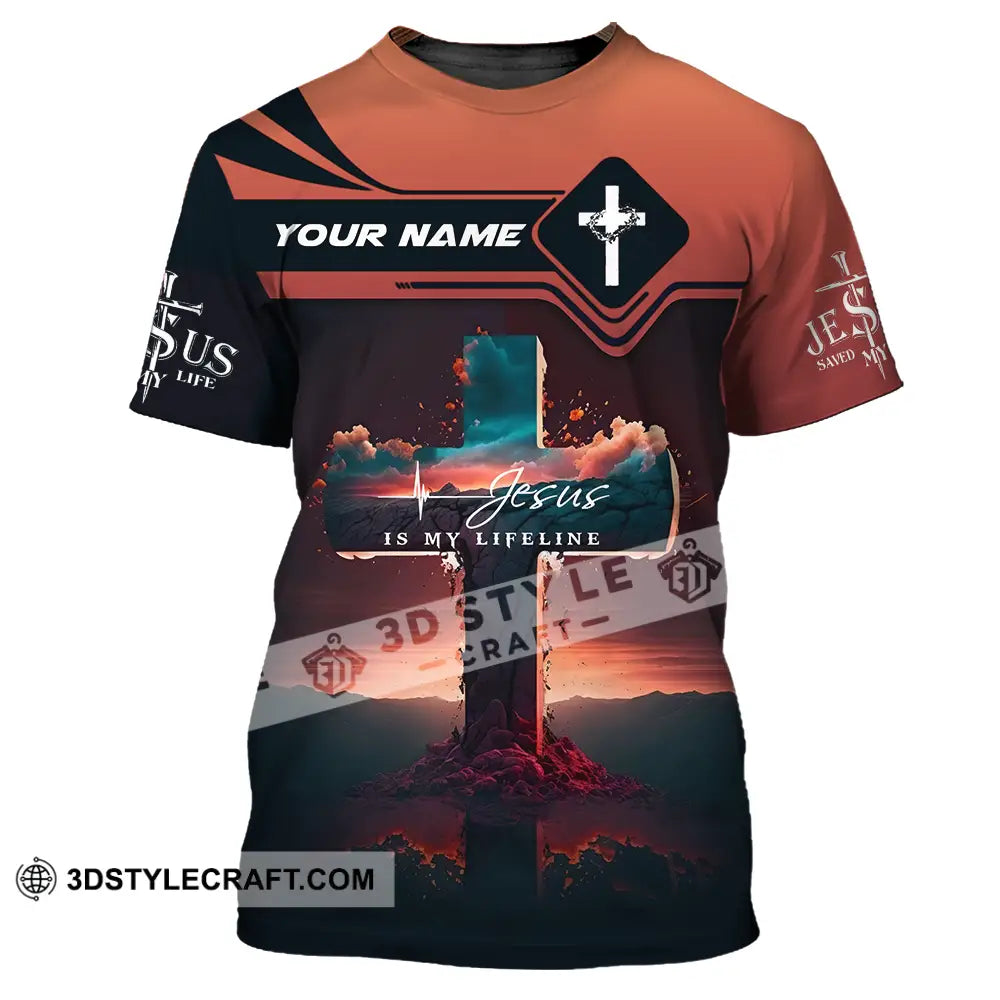 Unisex Shirt - Custom Name Jesus Is My Lifeline T-Shirt / S T-Shirt
