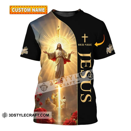 Unisex Shirt - Custom Name Jesus Light Shirt style option 1