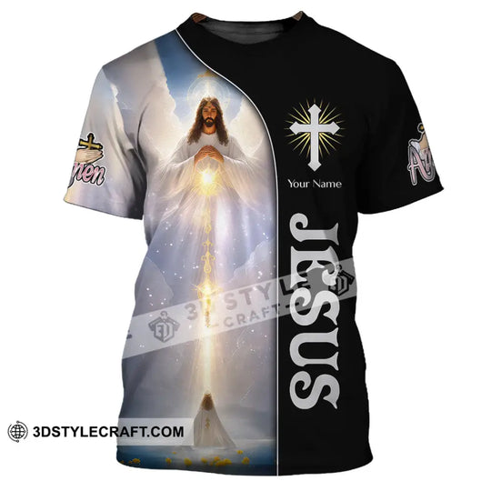 Unisex Shirt, Custom Name Jesus Shirt, Jesus Love Hoodie Shirt Polo Long Sleeve, Gift for Christian style option 2