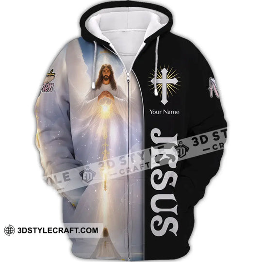 Unisex Shirt, Custom Name Jesus Shirt, Jesus Love Hoodie Shirt Polo Long Sleeve, Gift for Christian style option 3