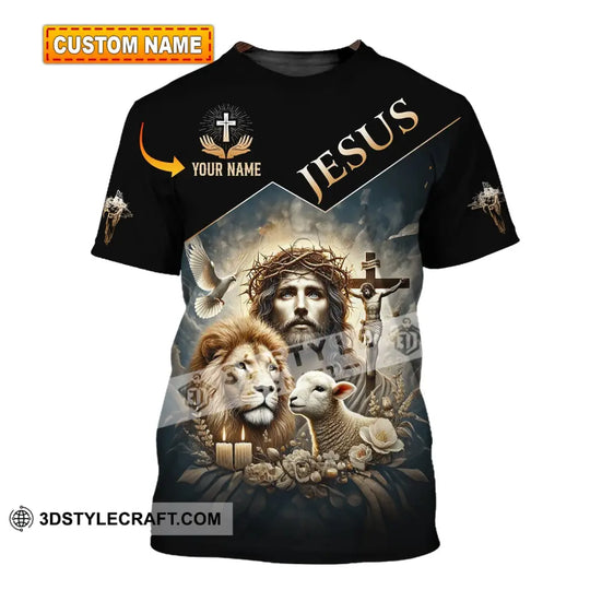 Unisex Shirt, Custom Name Jesus Shirt, Jesus Love Long Sleeve Hoodie Polo Shirt, Gift for Christian style option 1