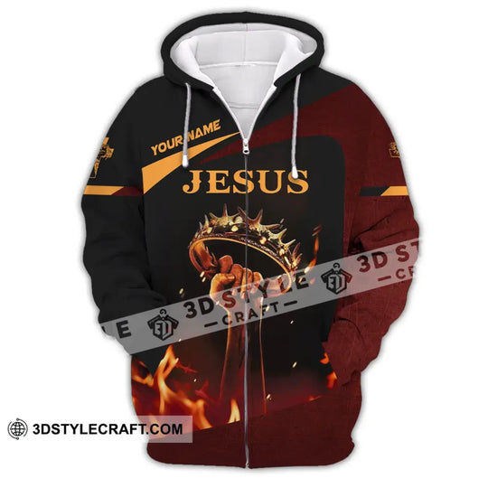 Unisex Shirt, Custom Name Jesus Shirt, Jesus Love Long Sleeve Hoodie Polo Shirt, Gift for Christian style option 2