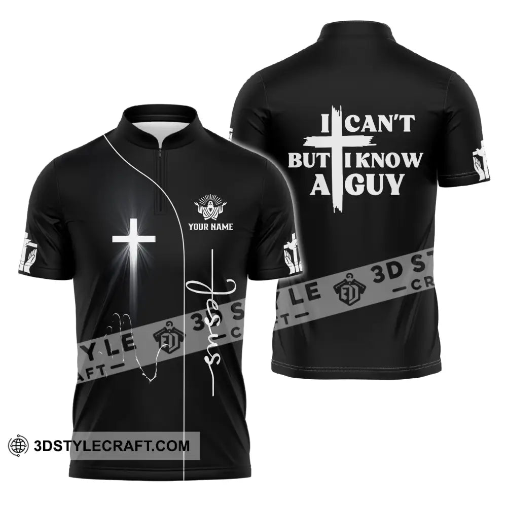 Unisex Shirt Custom Name Jesus Love T-Shirt Zipper Polo / S T-Shirt