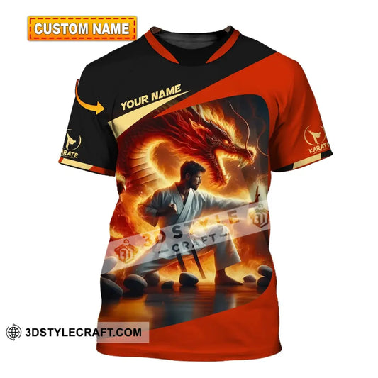 Unisex Shirt Custom Name Karate Polo Long Sleeve T-Shirt