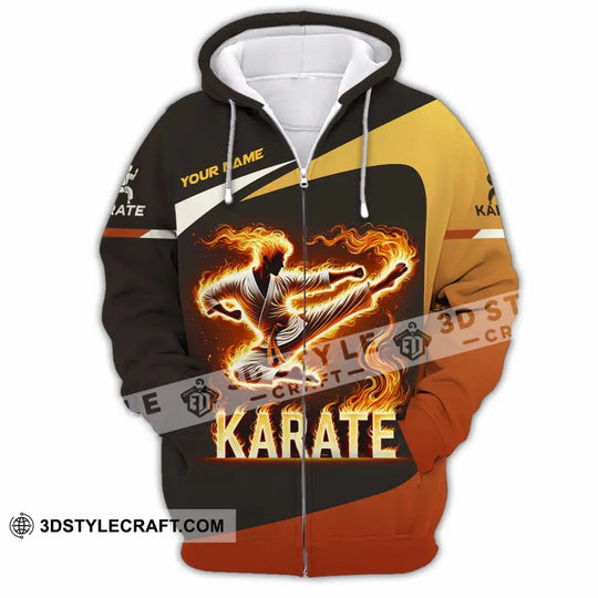Unisex Shirt, Custom Name Karate Shirt, Karate Polo Long Sleeve Shirt style option 3