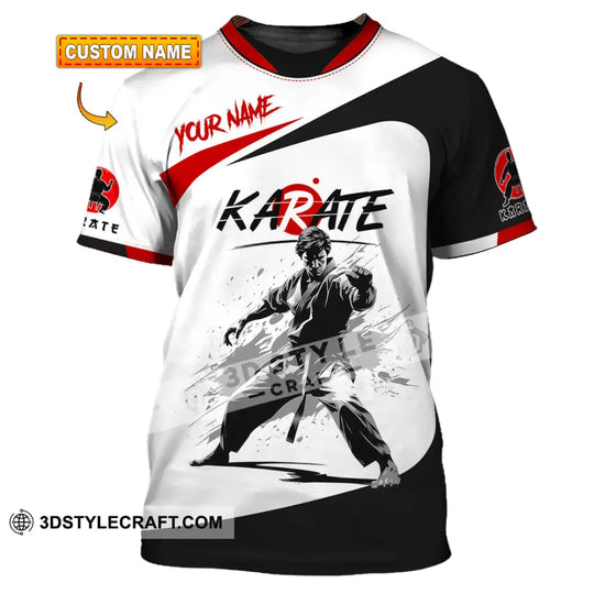Unisex Shirt - Custom Name Karate Sport Shirt Fighter style option 1