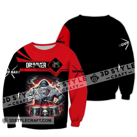 Unisex Shirt - Custom Name Shirt - King Kong Drummer style option 4