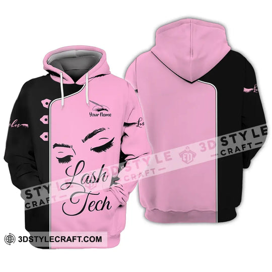 Unisex Shirt - Custom Name Lash Teach Pink And Black Shirt style option 3