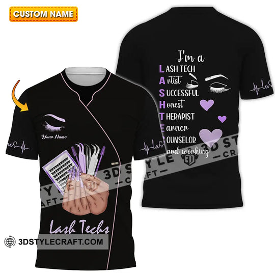 Unisex Shirt - Custom Name Shirt Lashes Teaching style option 1
