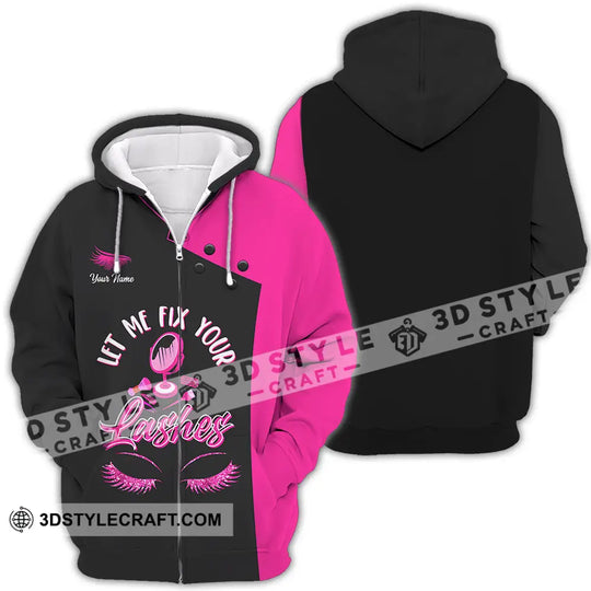 Unisex Shirt - Custom Name Let Me Fix Your Lashes Shirt style option 4