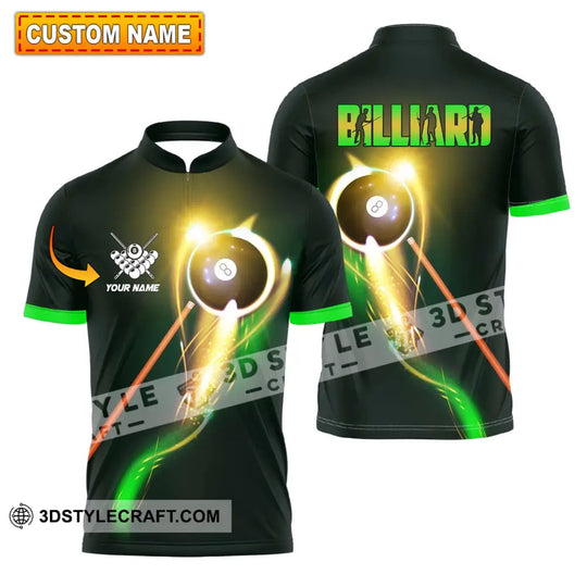 Unisex Shirt - Custom Name Light Billiard Player Shirt style option 1