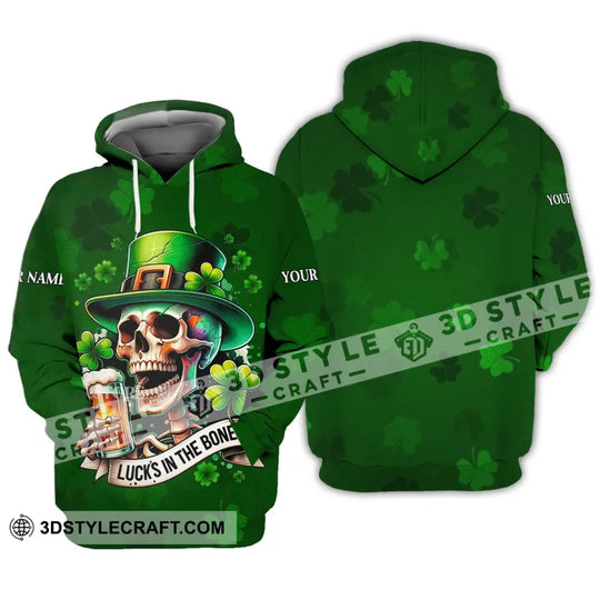 Unisex Shirt - Custom Name Shirt - Lucks In The Bones, Happy Saint Patrick's Day style option 3
