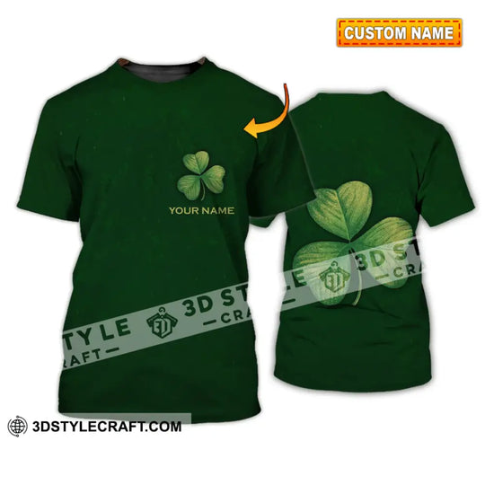 Unisex Shirt - Custom Name Shirt - Lucky Clover, Happy Saint Patrick's Day style option 1