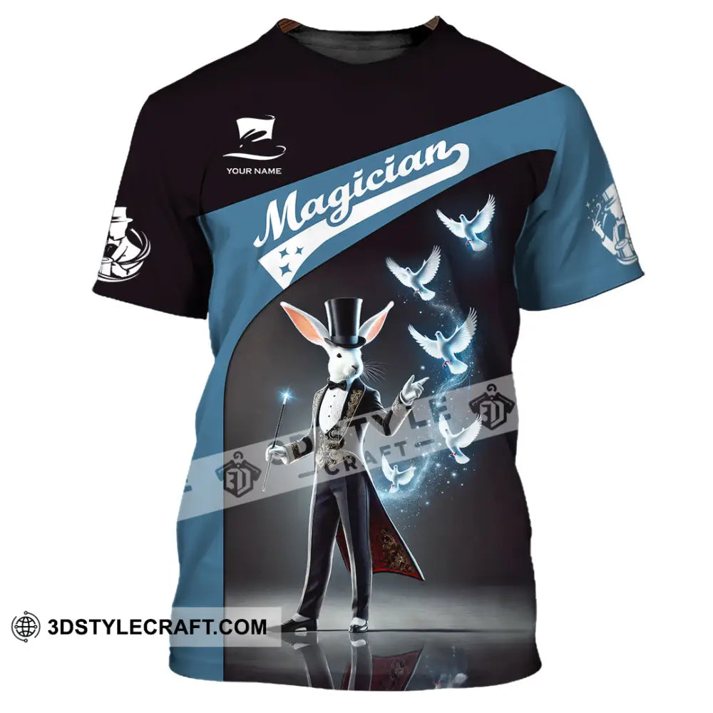 Unisex Shirt Custom Name Magician Long Sleeve Polo T-Shirt / S T-Shirt