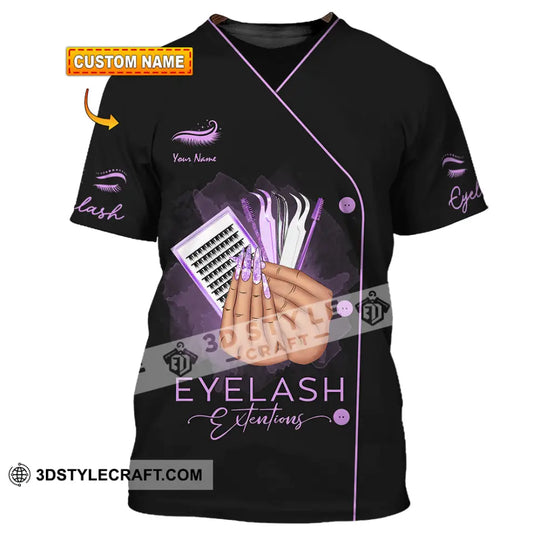 Unisex Shirt, Custom Name Makeup Artist Shirt, Eyelash Extension Shirt, Beauty Salon T-Shirt style option 1