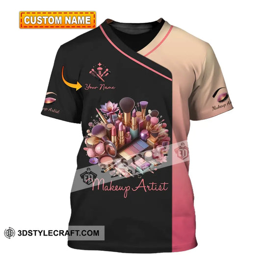 Unisex Shirt - Custom Name Makeup Artist Shirt style option 1