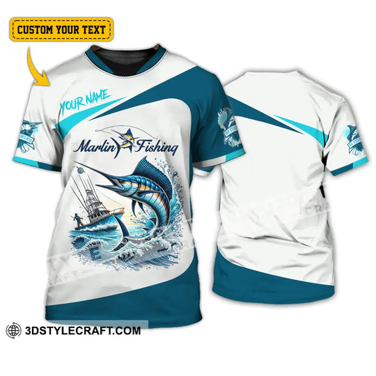 Unisex Shirt, Custom Name Marlin Fishing Shirt, Marlin Fishing Hoodie Shirt Polo Long Sleeve style option 1