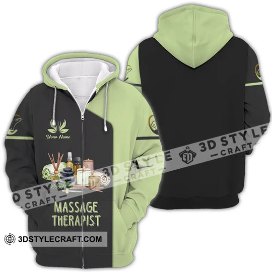 Unisex Shirt - Custom Name Massage Therapist Shirt, Green Tea style option 4