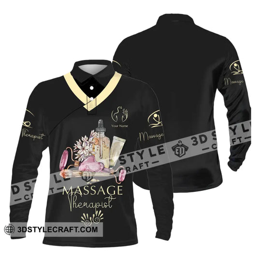 Unisex Shirt - Custom Name Massage Therapist Shirt Lemon Yellow Massage Tools style option 3