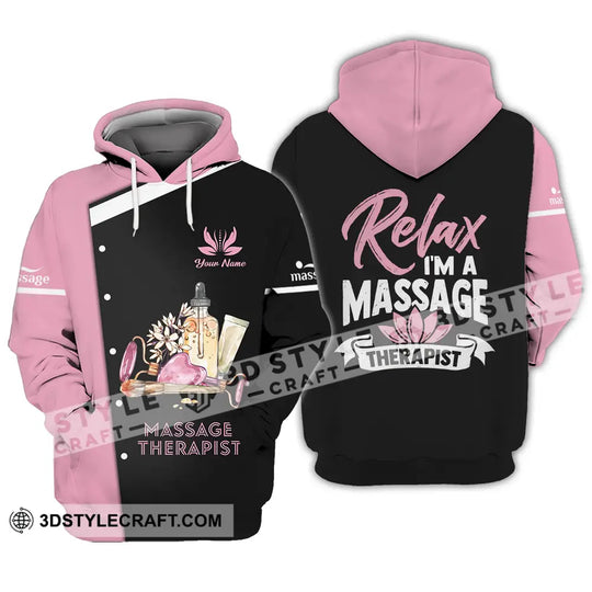 Unisex Shirt - Custom Name Massage Therapist Shirt, Relax I Am Massage Therapist style option 3