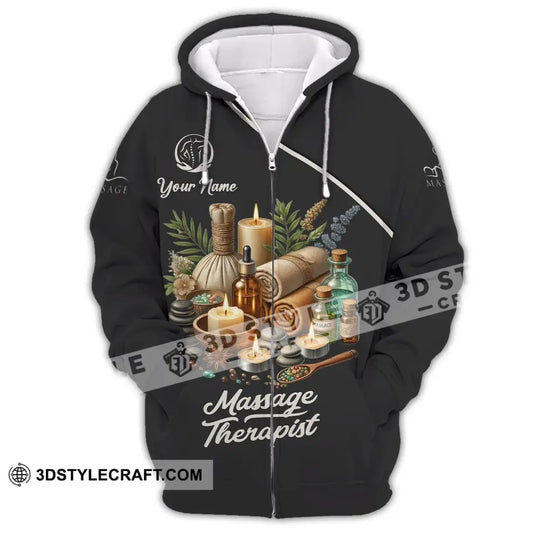 Unisex Shirt, Custom Name Massage Therapist Shirt, T-Shirt for Massage Therapists, Massage Therapists Uniform style option 3