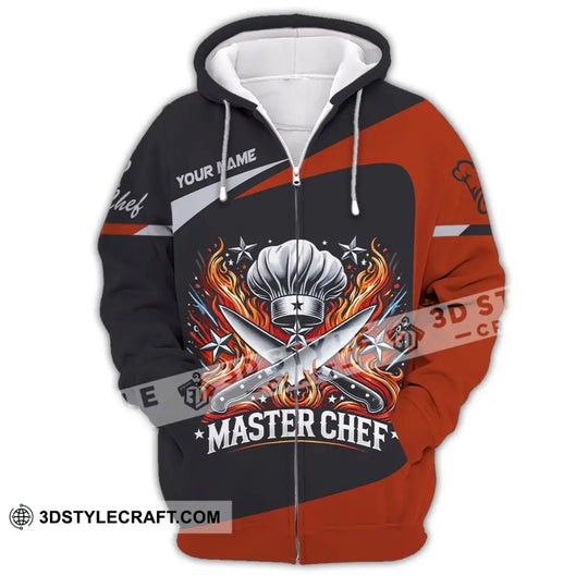 Unisex Shirt, Custom Name Master Chef Shirt, Chef Apparel, Chef Polo Long Sleeve, Cooking Love T-Shirt style option 3