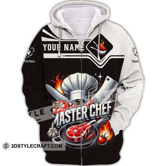 Unisex Shirt, Custom Name Master Chef Shirt, Chef Polo Long Sleeve, Chef Apparel, Cooking Love T-Shirt style option 3