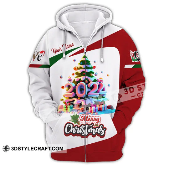 Unisex Shirt, Custom Name Merry Christmas Shirt, 2024 Christmas Polo Long Sleeve, Christmas T-Shirt style option 3