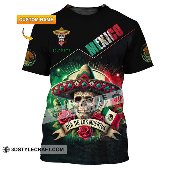 Unisex Shirt, Custom Name Mexico Shirt, Mexico Lover Polo Long Sleeve Shirt, Mexican Gift style option 1
