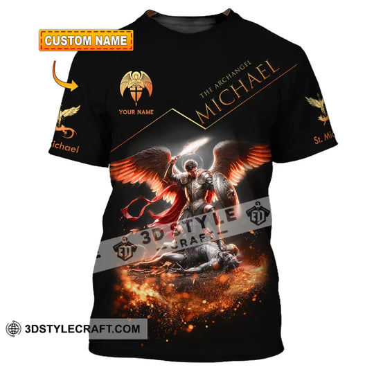 Unisex Shirt, Custom Name Michael, God and Satan Shirt style option 1