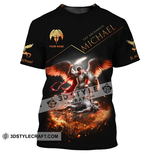 Unisex Shirt, Custom Name Michael, God and Satan Shirt style option 2