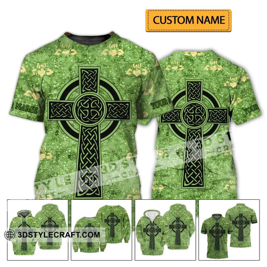 Unisex Shirt - Custom Name Shirt - Mini Heart Patrick's Day Gift, Happy Saint Patrick's Day style option 2