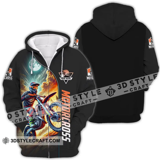 Unisex Shirt - Custom Name Motocross Shirt Racing Sky style option 4