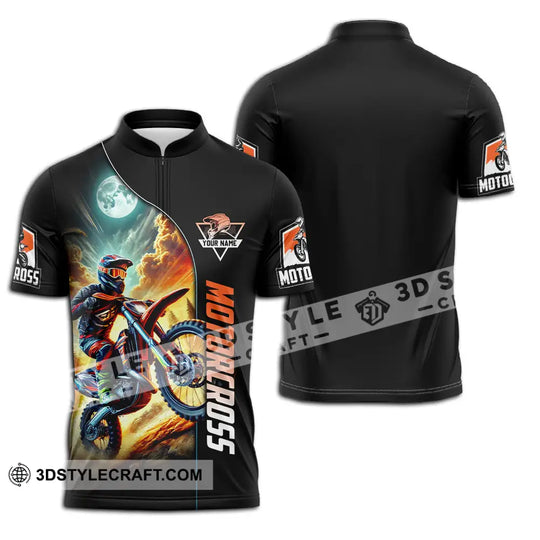 Unisex Shirt - Custom Name Motocross Shirt Racing Sky style option 2