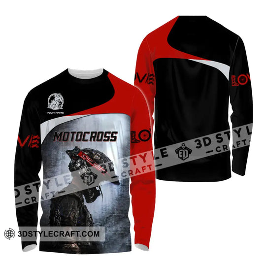 Unisex Shirt - Custom Name Motocross Sport Shirt, Sporty Human style option 4