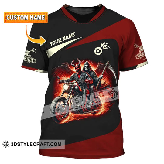 Unisex Shirt, Custom Name Motorcycle Shirt, Motorcycle Polo Long Sleeve, Motorcycle Love T-Shirt style option 1