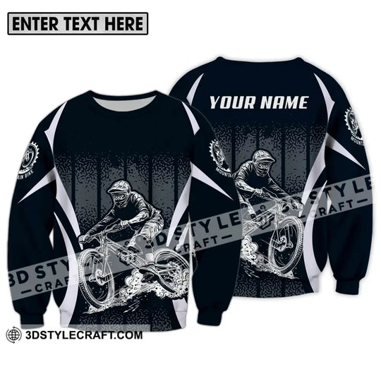 Unisex Shirt - Custom Name Mountain Bike Shirt, Black Biker style option 4
