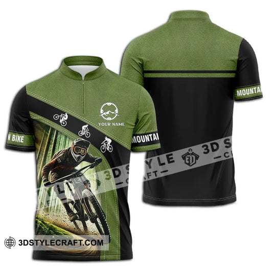 Unisex Shirt - Custom Name Mountain Bike Shirt, Forest Mountain Bike Player style option 2