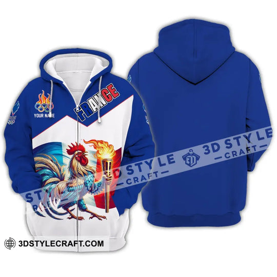 Unisex Shirt - Custom Name National Team Shirt, France Team style option 3