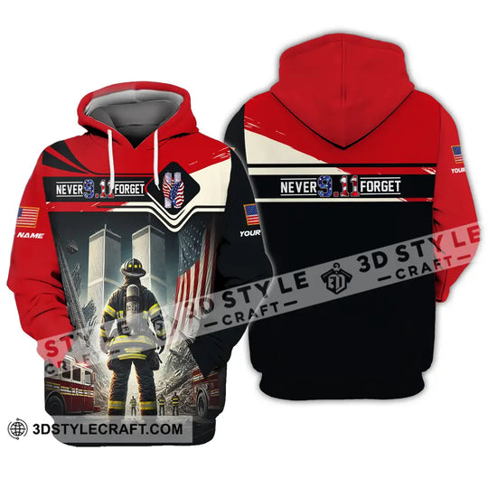 Unisex Shirt - Custom Name Shirt, Never 911 Forget, Patriot Day 911 style option 3