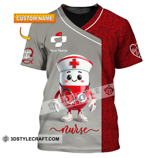Unisex Shirt, Custom Name Nurse Shirt, Nurse Polo Long Sleeve Shirt style option 1