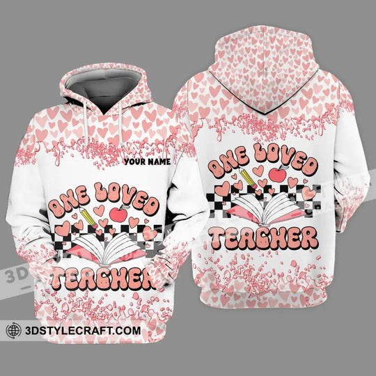 Unisex Shirt - Custom Name One Loved Teacher Shirt style option 3