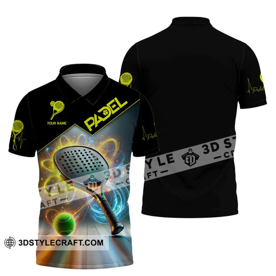 Unisex Shirt, Custom Name Padel Shirt, Padel Lover Polo Long Sleeve Shirt, Padel Gift style option 4
