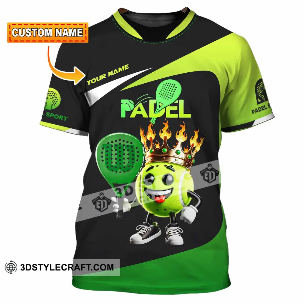 Unisex Shirt Custom Name Padel Polo Long Sleeve T-Shirt