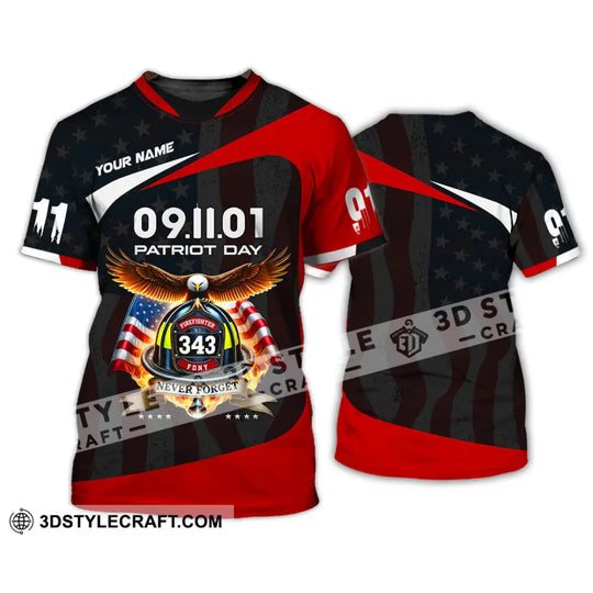 Unisex Shirt, Custom Name Patriot Day Shirt, 911 Memorial Shirt, Firefighter style option 2