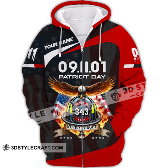 Unisex Shirt, Custom Name Patriot Day Shirt, 911 Memorial Shirt, Firefighter style option 4