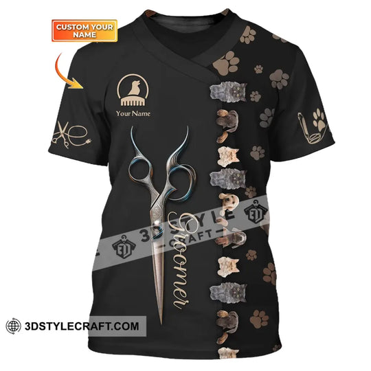 Unisex Shirt, Custom Name Pet Groomer Shirt, Pet Grooming T-Shirt, Pet Groomer Shop Shirt, Gift for Pet Groomers style option 1