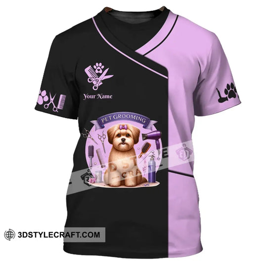 Unisex Shirt, Custom Name Pet Groomer Shirt, Pet Love T-Shirt, Pet Groomer Shop Shirt, Gift for Pet Groomers style option 2